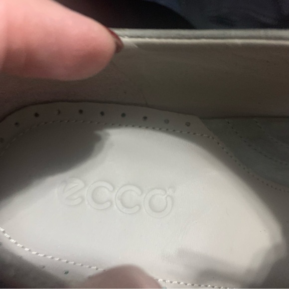 Ecco Sculptured Gray Lace Up Heeled Leather Pump Shoes - Picture 2 of 11